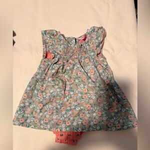 Penelope Mack Green Floral Baby Dress, Size 6-9M